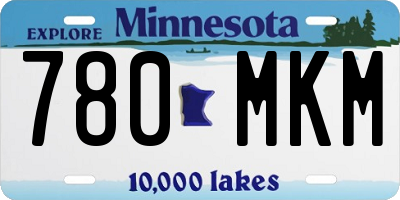 MN license plate 780MKM
