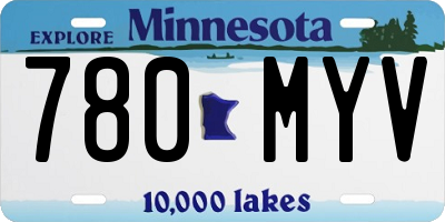 MN license plate 780MYV