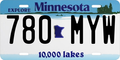 MN license plate 780MYW