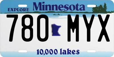 MN license plate 780MYX