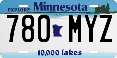 MN license plate 780MYZ
