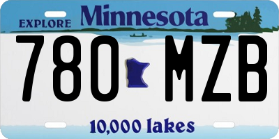 MN license plate 780MZB