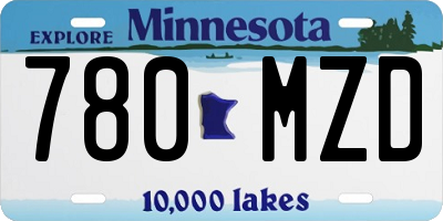 MN license plate 780MZD