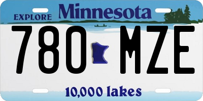 MN license plate 780MZE