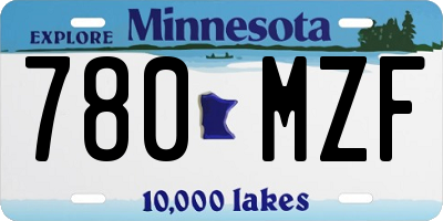 MN license plate 780MZF