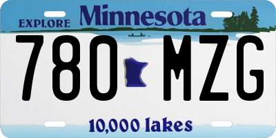 MN license plate 780MZG