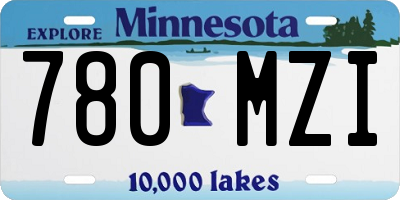 MN license plate 780MZI