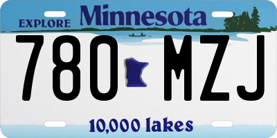MN license plate 780MZJ