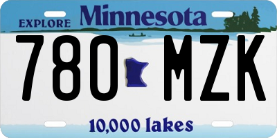 MN license plate 780MZK