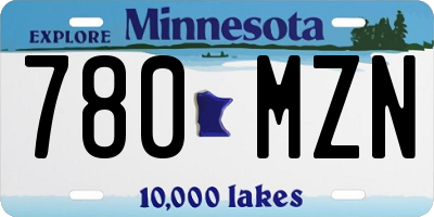 MN license plate 780MZN