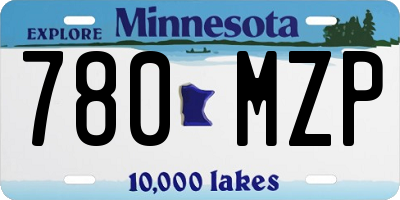 MN license plate 780MZP