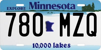 MN license plate 780MZQ