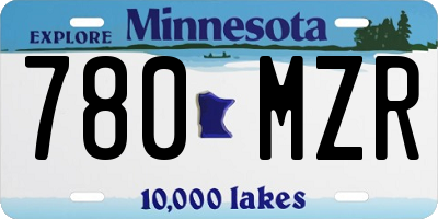 MN license plate 780MZR