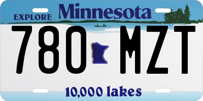 MN license plate 780MZT