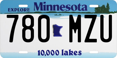 MN license plate 780MZU