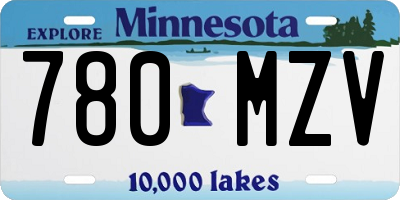 MN license plate 780MZV