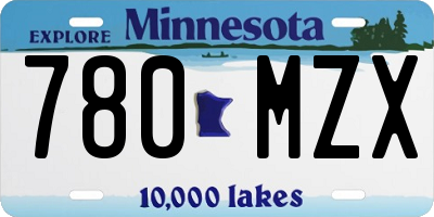 MN license plate 780MZX