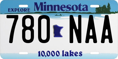 MN license plate 780NAA