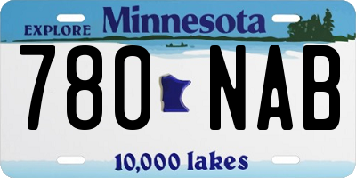 MN license plate 780NAB