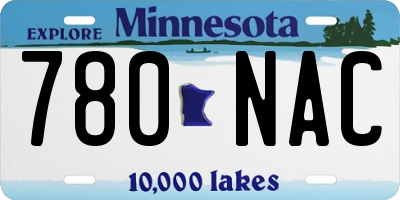 MN license plate 780NAC