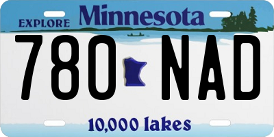MN license plate 780NAD
