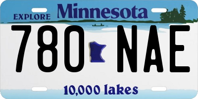 MN license plate 780NAE