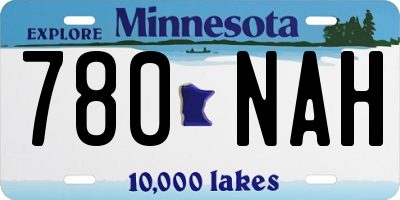 MN license plate 780NAH