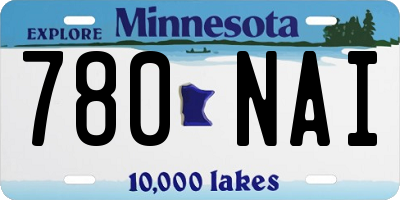 MN license plate 780NAI