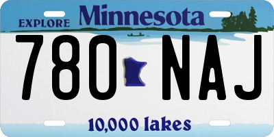 MN license plate 780NAJ
