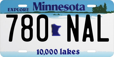MN license plate 780NAL