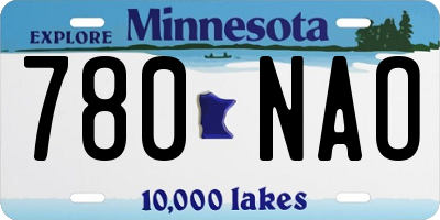 MN license plate 780NAO