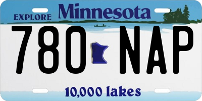 MN license plate 780NAP