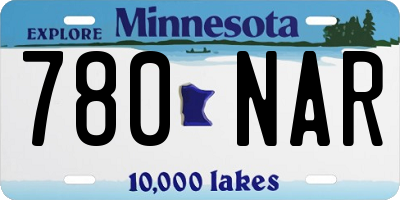 MN license plate 780NAR