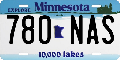 MN license plate 780NAS