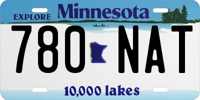 MN license plate 780NAT