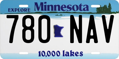 MN license plate 780NAV