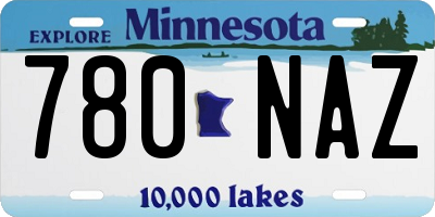 MN license plate 780NAZ