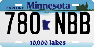 MN license plate 780NBB
