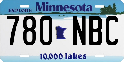 MN license plate 780NBC