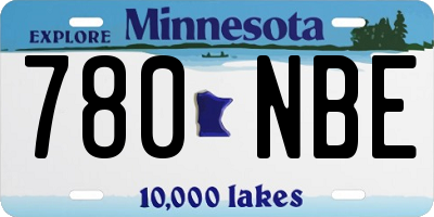 MN license plate 780NBE