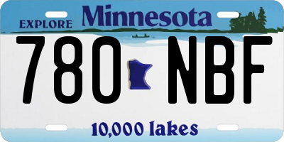 MN license plate 780NBF