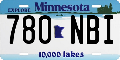 MN license plate 780NBI