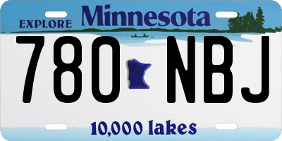 MN license plate 780NBJ