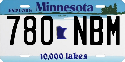 MN license plate 780NBM