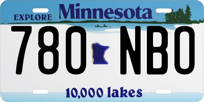 MN license plate 780NBO