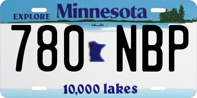 MN license plate 780NBP
