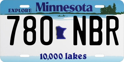 MN license plate 780NBR