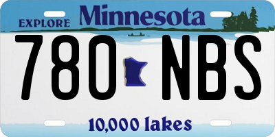 MN license plate 780NBS