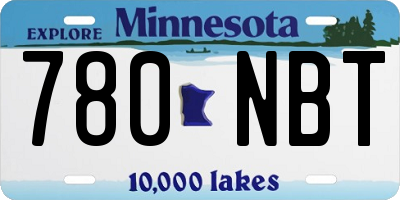 MN license plate 780NBT