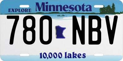 MN license plate 780NBV